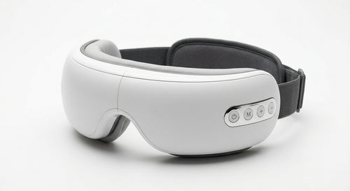 Masajeador ocular - vista frontal y controles